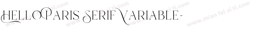 Hello Paris Serif Variable字体转换